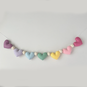 Hearts Felt Garland (Made to Order)